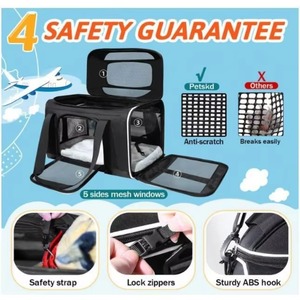 Free Sample Pet Carrier <b>Top</b>-Expandable Soft Sided Small <b>Cat</b> dog carrier travel luxury pet carrier bags - Product Image 4