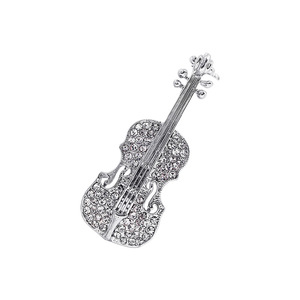 Broche de violín ZX de diseño distintivo, elegante y versátil, con acabado brillante, superventas, para decoración de sombreros y bufandas, unisex, de estilo único - Product Image 5