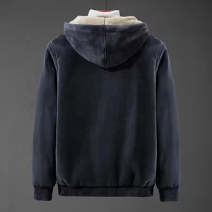 Áo khoác nỉ nam mùa đông, áo hoodie nỉ dày dặn ấm áp, áo khoác có mũ trùm đầu khóa kéo, áo khoác gió nhung, nhà sản xuất quần áo - Product Image 3
