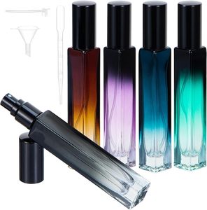 Flacon roll-on carré en verre rose/café de 8 ml pour parfum et huiles essentielles avec sérigraphie et fond épais - Product Image 1