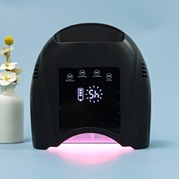 Lampe à ongles professionnelle à lumière rouge haute puissance 98W à surface mate, sécheuse à ongles rechargeable, lampe à ongles UV LED avec mode basse température
