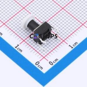 TSA06131-100B332BA-003E Tactile Switch Through hole-4P,6.1x6.1mm Switch Single Pole Single Throw Round Button 1.8N 6.1mm - Product Image 2