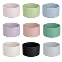 Manchon de protection en silicone écologique pour gobelets de 20/30/40 oz avec logo personnalisé, poignée et base enduite pour boire directement