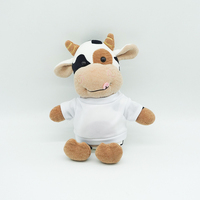 Peluche personnalisée en forme de vache, adorable animal en peluche noir et blanc avec logo brodé, cadeau personnalisé OEM ODM