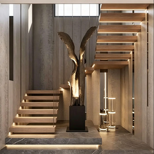 Escaliers Flottants Intérieurs en U Esthétiques et Raffinés : Pièces Exquises pour Villas et Appartements – Sublimez Votre Espace - Product Image 1
