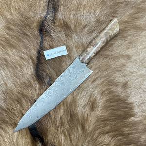 Advance Kitchen Damas Kiritsuke Couteau Japonais 8 pouces Gyuto Chef Couteau En Acier À Haute Teneur En <span class=keywords><strong>Carbone</strong></span> Couteau De Cuisine avec Pakkawood - Product Image 6