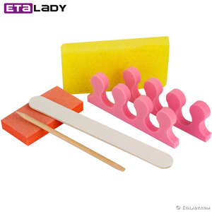 Chuyên nghiệp <span class=keywords><strong>5pcs</strong></span> Nail <span class=keywords><strong>Set</strong></span> Zebra Nail tập tin đệm Stick Toe separator pumice Pad dùng một lần làm móng tay móng chân Kit cho chăm sóc móng tay - Product Image 5
