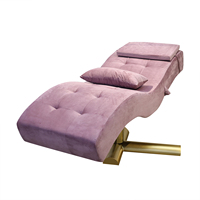 Nouveau levage velours cuir synthétique rose cils abordable cils lit civière ergonomique cils matelas Extension lit