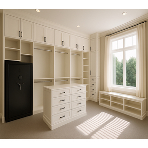 Systèmes de dressing sur mesure blancs, armoire de rangement en bois, penderie, placard - Product Image 6