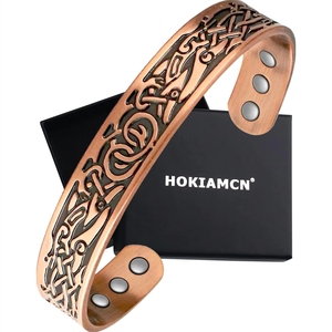 Pulsera Magnética para Hombre y Mujer, 99.9% Plata Pura Sólida, con 6 Imanes Potentes, Ajustable, Caja de Regalo para Padre, Esposo, Novio - Product Image 1