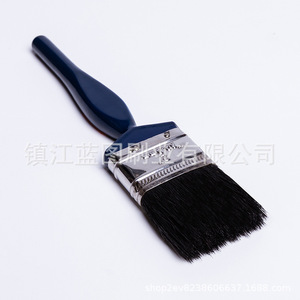 Brocha plana para pintar de 2 pulgadas con cerdas de cerdo, mango de madera, azul oscuro, origen Zhenjiang - Product Image 3