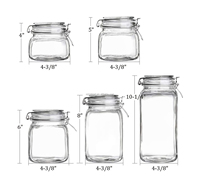 Koleksi Stoples Organizer Dapur Kaca 500ml hingga 3000ml dengan Tutup Jepit untuk Pasta, Nasi, Kopi, Kue Kering, Rempah-rempah