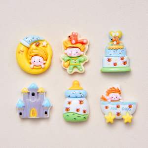 Personalizable Prince's Castle Kawaii Charmsb adornos para el cabello Flatback resina encantos nevera imán para Decoración - Product Image 2