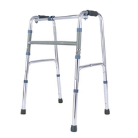 Harga yang bagus aluminium Aloi lipat portabel orang tua luar ruangan berjalan bantuan tinggi yang dapat disesuaikan kruk Walker