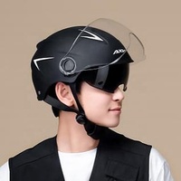 Casque de moto Huanding Jet à double visière, boucle à dégagement rapide, léger, certifié 3C national chinois, pour la conduite estivale
