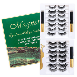 Faux <span class=keywords><strong>cils</strong></span> magnétiques en vison 3D avec applicateur Faux <span class=keywords><strong>cils</strong></span> Ensemble de faux aimants magnétiques avec eyeliner Cil magnétique - Product Image 5