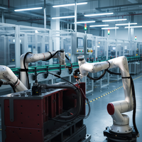 Petit robot collaboratif à 6 axes, moteur PLC, charge utile de 1 kg, construction en aluminium pour les scénarios de construction et d'agriculture - Marque Fanuc
