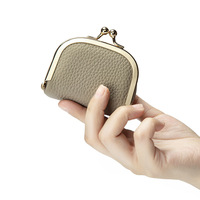 Porte-monnaie miniature en cuir véritable, léger, résistant à l'eau, 4 pouces, portable, pour voyages, rangement de bijoux, pièces de monnaie et bagues