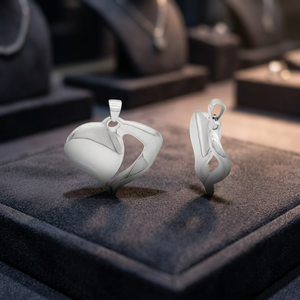 Colgante de Plata 925 con Corazón Abierto, Romántico, para Uso Diario - Product Image 4