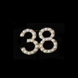 Прямая цена с завода, арабские цифры, 1-100 жемчужные булавки, можно на заказ, греческая цифровая брошь, 1920 цифровая жемчужная брошь со стразами - Product Image 4