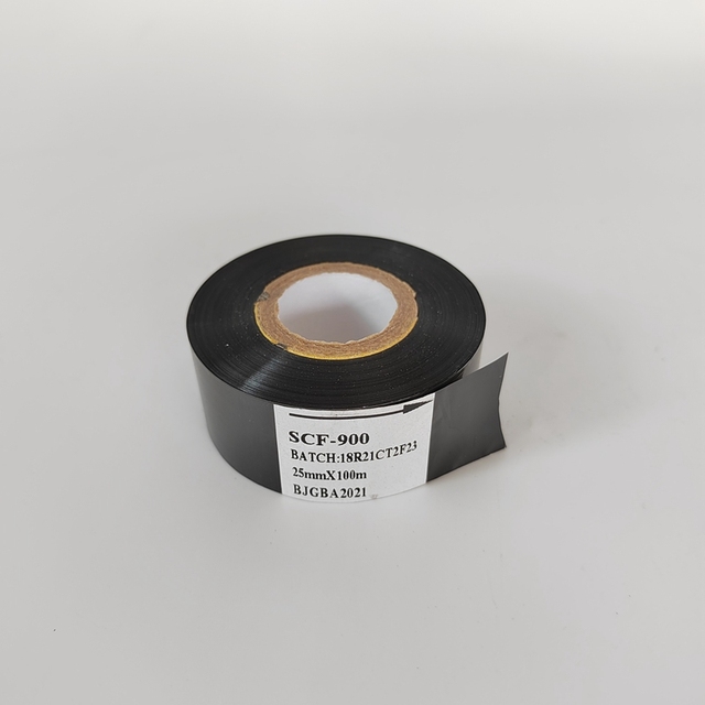 SCF900 Black 25mm*100m Suitable for HP241B HP241G Hot Stamping Machine, Hot Stamping Carbon Ribbon Packaging Machine, Ink Ribbon