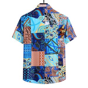 <span class=keywords><strong>Chemise</strong></span> de plage hawaïenne imprimée sur tout l'été 100% <span class=keywords><strong>coton</strong></span> pour hommes - Product Image 2