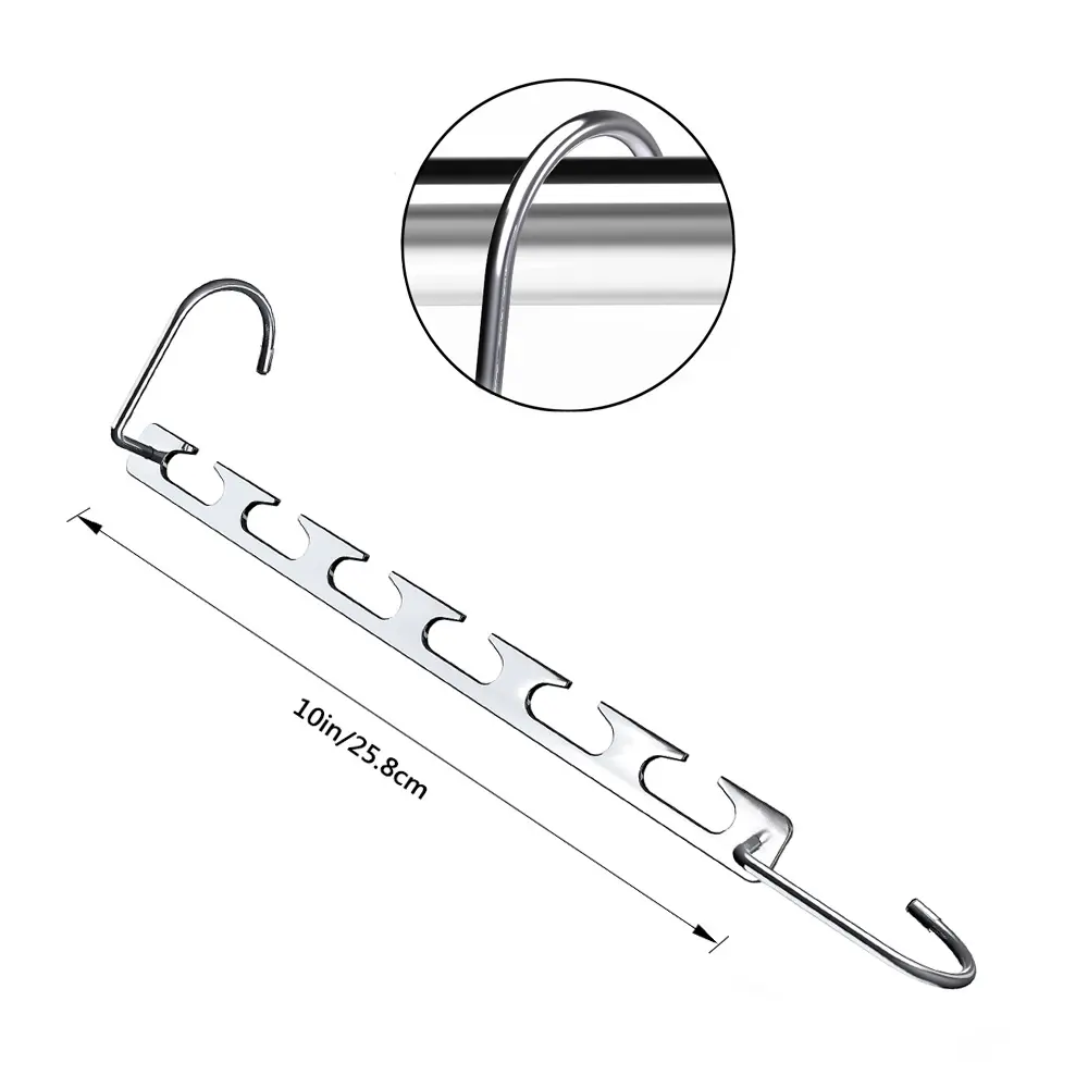 Metallo Wonder Hanger Armadio Vestiti Organizzatore/Risparmiatore Dello Spazio Di Archiviazione Chrome set di 8