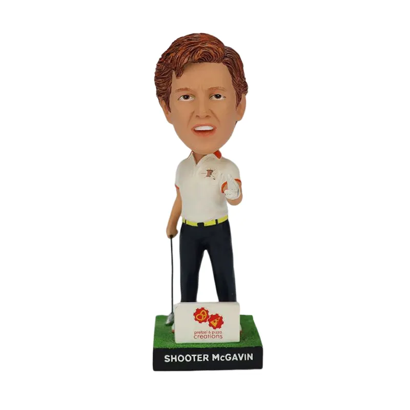 Personalizado Bobble Cabeça Figura Artesanato De Resina Estátua De Jogador De Golfe Esporte Bobblehead Boneca Estatuetas Como Lembranças Presente