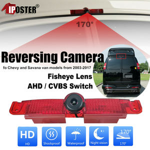 IPoster 5 pouces rétroviseur moniteur de voiture avec caméra de recul objectif <span class=keywords><strong>Fisheye</strong></span> Kit de Vision nocturne pour Chevrolet Express GMC Savana - Product Image 2