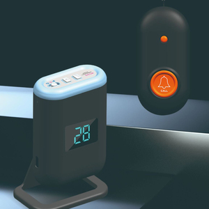 Téléavertisseur d'urgence sans fil modèle 45 avec sonnette à vibrations musicales + téléavertisseur, idéal pour la maison et la rénovation (y compris pour les personnes âgées) - Product Image 4