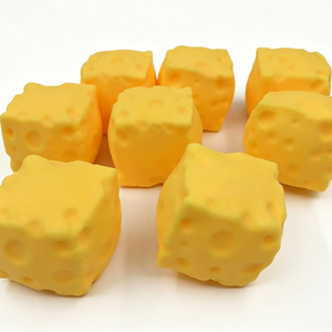 Nouveau jouet anti-stress en forme de bloc de fromage avec boule souple extensible et compressible pour soulager l'anxiété, jouet modèle alimentaire réaliste - Product Image 2