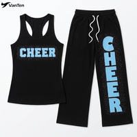 Pantalon de jogging en polaire léger personnalisable, coupe ample, pour athlétisme, cheerleading, gymnastique et entraînement de danse