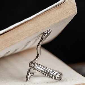 <span class=keywords><strong>925</strong></span> <span class=keywords><strong>Sterling</strong></span> Anello D'argento Del Serpente per Gli Uomini e Le Donne Dell'annata Punk Gotico Gioielli In Argento Dei Monili Animali - Product Image 4