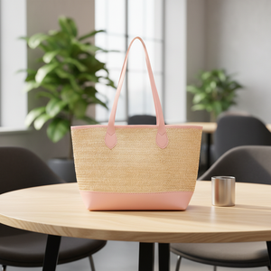Sac de courses réutilisable avec poignée, vente <span class=keywords><strong>en</strong></span> gros, cadeau pour demoiselle d'honneur, sac de plage <span class=keywords><strong>en</strong></span> paille naturelle - Product Image 4