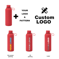 LINHON - Termo de Doble Pared Personalizado al por Mayor, Colorido, de Acero Inoxidable con Acabado Mate, Botella de Agua de Boca Pequeña para Deportes al Aire Libre