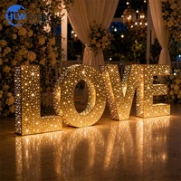 Lettres lumineuses personnalisées autoportantes de 4 pieds, lettres marquee scintillantes de 4 pieds pour l'intérieur et l'extérieur