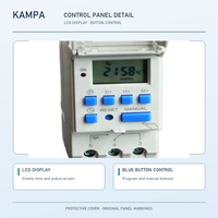 Kampa THC15A Sakelar Waktu Digital LCD AC 220V Bertenaga Baterai Pilihan 16A 20A 30A untuk Sistem Kontrol Listrik Rumah