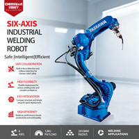 Robot de soudage flexible à 6 axes, bras robotisé servo de haute précision, station de soudage automatique pour cadres et quincaillerie en acier