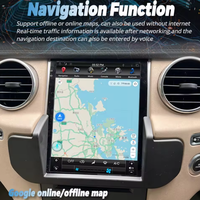 Lecteur vidéo de voiture Tesla Style 9,7 pouces pour Land Rover Discovery 4 LR4 2009-2016, navigation GPS, radio, montage sur tableau de bord Android