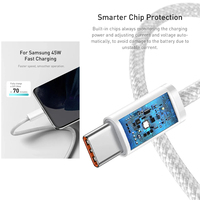 Cable de Carga Rápida USB C a USB C Original de 1m 2m PD 60w 480mbps, Cable de Datos USB 2.0 Tipo C con Trenzado de Nailon para Teléfono