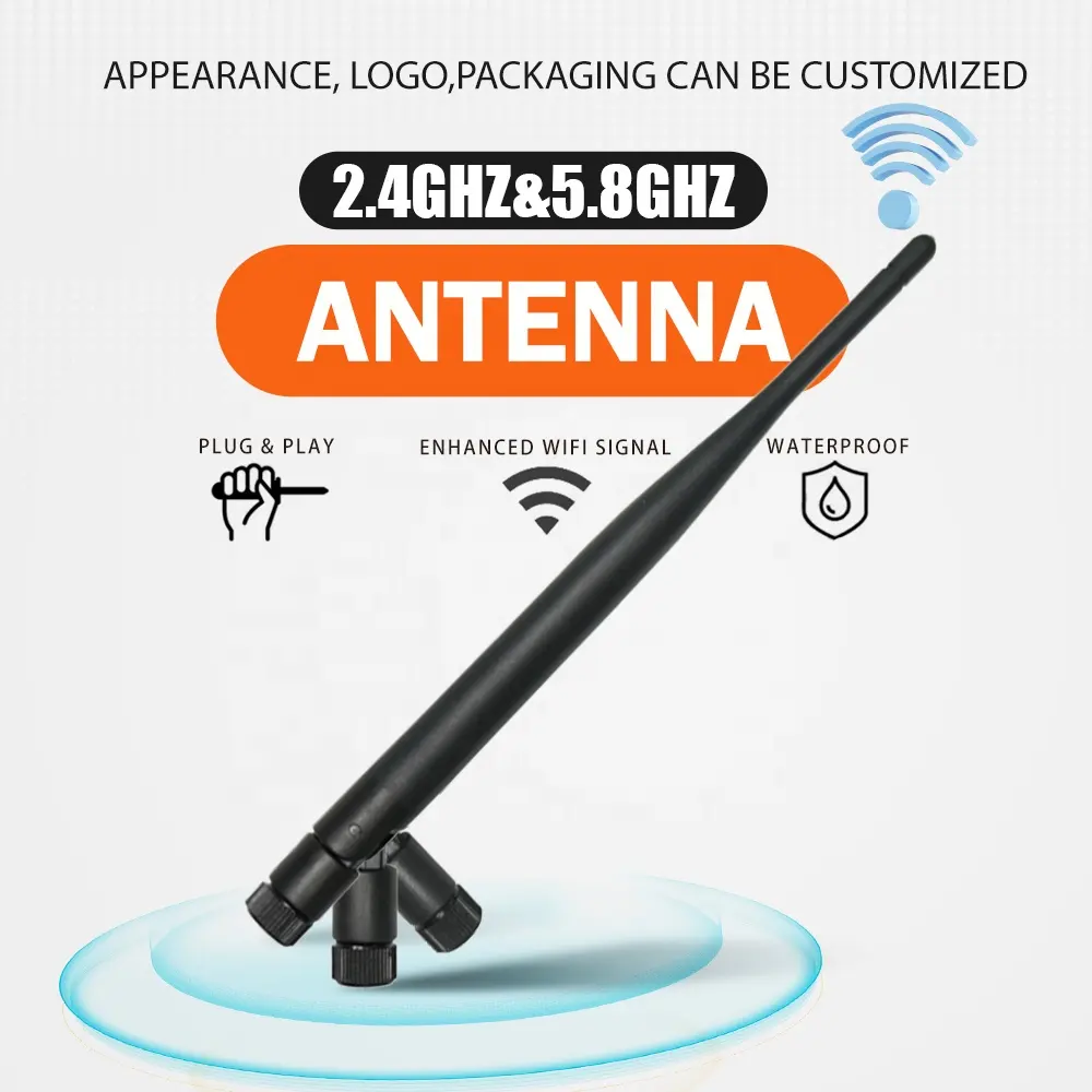 Antena penerima Router Wifi 2400-2500/5150-5850MHz 5dBi SMA Male Dual Band Router antena WiFi