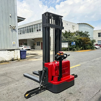 Chariot élévateur semi-électrique à conducteur marchant de 1,5 à 2 tonnes, avec batterie 24V, idéal pour l'entreposage en usine – Meilleures ventes
