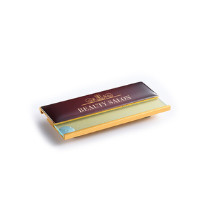 Customized Logo Portable Wine Red Rectangle Nameplate Office Name <b>Badge</b> - Product Image 4