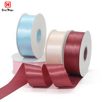 Ruban en satin simple face de qualité supérieure 40 mm, 50 yards par rouleau, emballage pour emballage cadeau