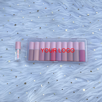 Vente en gros de rouge à lèvres mat liquide Marque privée Vegan Pigment Lip Gloss Set Kit de rouge à lèvres multicolore Rouge à lèvres personnalisé