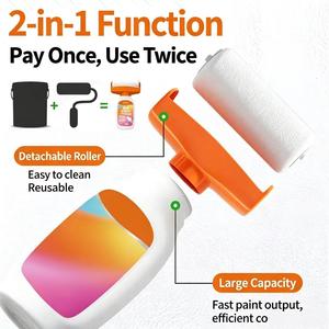 <span class=keywords><strong>Rouleau</strong></span> de <span class=keywords><strong>peinture</strong></span> rechargeable 2 en 1 <span class=keywords><strong>avec</strong></span> bouteille de <span class=keywords><strong>peinture</strong></span>, <span class=keywords><strong>rouleau</strong></span> détachable, grande capacité, sortie rapide de la <span class=keywords><strong>peinture</strong></span>, outil de <span class=keywords><strong>peinture</strong></span> DIY pour la maison - Product Image 4