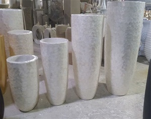 <span class=keywords><strong>Vaso</strong></span> da Terra in Fibra di Vetro Bianco Ecologico alla Moda per Arredamento Casa, Vendita Calda di Fabbrica - Product Image 5