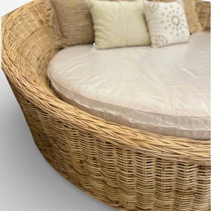 Sillón de Mimbre Hecho a Mano, Sofá de Mimbre Natural, Asiento Relajante, Muebles Modernos para Sala de Estar y Balcón - Product Image 1