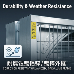 Vente directe usine – Ventilateur d'extraction électrique OEM pour usage industriel/élevage/serre, avec pales en acier inoxydable, roulement à manchon, montage sur toit - Product Image 6