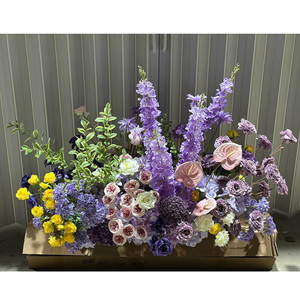 Realistic Wool Cloth 7-Head Fairy <b>Simulation</b> Wedding Bouquets Indoor Dried Flowers Artificial Silk Roses Feature Realistic - Product Image 1